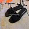 Oranes unisex för äkta lady klassiska bilder platt kvinnor sommar sandal sandaler läder läder solid rena komfort par skor strand tofflor väl paket 169g