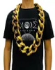 Chains Fake Big Gold Chain Men Domineering HipHop Gothic Christmas Gift Plastic Performance Props Local Nouveau Riche Jewelry2859536