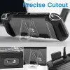 Bolsas HEYSTOP Switch OLED Case com suporte fixo, capa protetora TPU compatível com Nintendo Switch OLED Model Cover Case