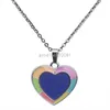 Mood Heart Color Changing Temperature sensing necklace pendant women Children necklaces Fashion jewelry