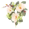 Guirlande de fleurs artificielles décoratives, décorations de mariage, couronne florale, anneaux de fleurs, fournitures, couronnes de bureau en plastique