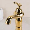 Bathroom Sink Faucets European-Style Faucet Copper Heightening Table Basin Gold-Plated Archaistic 51