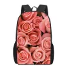 Sacs Rose fleur colorée beauté impression 3D sac d'école pour garçons filles sacs à dos enfants Bookbag sacs à dos pour ordinateur portable adolescent voyage sac à dos