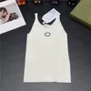 Embroidery Pattern Sling Vest Knits Tees Womens Designers Tops Fashion Sexy T Shirts Vacation Beach Vests