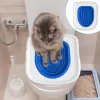 忌避剤猫の再利用可能な猫犬と一緒にユニバーサルキャットトイレトレーニングキットポットトイレトレーニングシートペットクリーニングキャッツトレーニング製品