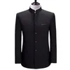 Men's Suits Chinese Style Mandarin Stand Collar Business Casual Wedding Slim Fit Blazer Men Suit Jacket Male Coat XS-6XL