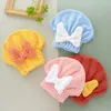 Bandanas mignon nœud papillon séchage rapide bonnet de cheveux serviette en microfibre emballage Super absorbant pour les femmes serviette de bain chapeau d'essuyage