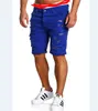 Mens denim Chino Fashion Shorts tvättade denim pojke mager bana korta män jeans shorts homme förstörde rippade jeans plus storlek 240220