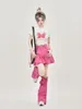 Chaussettes pour femmes REDDACHiC Barbiecore rose Denim jambières effilochées bottes couverture croix patché pansement genou-long Y2k Dopamine vêtements
