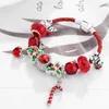 Pulseira de jóias de natal quente atacado vermelho luxo boutique presente pulseira primavera novo aniversário charme jóias estilo moda pulseira de cristal