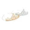 Accesorios para el cabello elegante temperamento de corazón para niños envoltura para la cabeza diadema de princesa coreana corona diademas barrocas aro de mujer