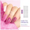 Nail Gel 5 Sheets Stickers Strips Semi Cured Polish File Decals For French Manicure Applique