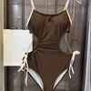 패션 디자이너 여성 수영복 주름지는 불규칙한 일체형 비키니 비치 휴가 필수품