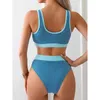 Schwimmen tragen 2024 Frauen Sexy Bikini Set Heißer Verkauf Tanktop Badeanzug Damen Bademode Strand Badeanzug 240229