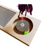 Cat Scratcher Pet Scratching Post Cat Toy Turntable Corrugated Paper Claw Grinding Board Kitten Playing Teaser Wand 240226