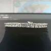 S Sier White Gold Plated 5Mm Cubic Zirconia CZ Diamond Charm Tennis Bracelet For Women