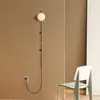 Applique salon Simple et moderne câblage gratuit avec prise de cordon interrupteur enfichable El modélisation chambre nordique