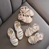 Sandaler flicka sommar mode barn baby flickor bling rhinestone prinsessan singel för lilla stora shoesh24229