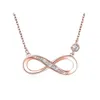 Trendy Fashion Infinity Pendant Necklace for Women 925 Sterling Silver