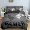 Sets Kinder Teenager Videospiele Duvet Cover Set Jungen Gamer -Tröster Cover Gaming Controller Muster Bettwäsche Set Polyester Quilt Cover