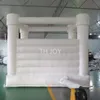outdoor activities newest wedding inflatable bouncer house 4.5x4.5m (15x15ft) full PVC jumping bouncy castle white house for birthday aniversary party