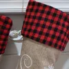 Christmas Decorations 10pcs/lot Embroidery Plaid Elk Snowflake Blank Cuff Monigram Linen Stocking For Decoration Boho