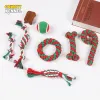 おもちゃcawayi犬小屋クリスマスペットコットンロープおもちゃクリーニング犬インタラクティブなおもちゃの聖なるモルドッグおもちゃセット子犬のクリスマスギフト