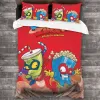 Set Super Zings sängkläder Set singel Twin Full Queen King Size Bed Set Aldult Kid Bedroom DuvetCover Set 3D Print Anime Game 011