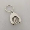 Keychains Trolley Coin Keychain Metal Portable Shopping Token Keyrings Key Chains Hook Ring Holder Random