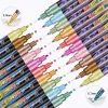 Markers 24/18/12 Color Metallic Marker Pen Colorful Writing Autograph Highlight Paint Pen Rock Painting Waterproof 0.7 2.0 Writing Point