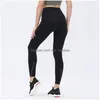 Strój jogi Al Womens Sports Spodnie biegowe nago szczotkowane wysoką talię bez zakłopotania nici Slim Fit Elastyczne uprawy dostaw