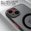 Magnet Wireless Charging Matte klare Hüllen für iPhone 15 14 13 12 11 Pro Max Mini XS XR 14 7 8 Plus Abdeckung Samsung S23 Plus ULTRA