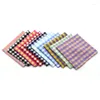 Dog Apparel 1 Pc Cat Accessories Pet Puppy Bandanas Cotton Small Grid Doggy Triangle Scarf Supplies Bibs