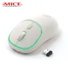 Mice RYRA Rechargeable Wireless Mouse Luminous Silent DualMode Mice 2.4G USB Receiver For Business Laptop Desktop PC Home Office