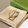 man designer gouden ringen hartband g ring vrouwen luxe sieraden ringe roestvrij staal modebrief zilver Anger Forest straatringen