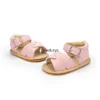 First Walkers Baby Girl Sandals Shoes Flats Läder gummi enda antislip Walker Nyfödda småbarn Crib SummerH2422916