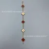 Designer-Schmuck, Luxus-Armband, Gliederkette, Vanca-v-Gold, vierblättriges Gras, fünf Blumen, Damen-Armband, dick, 18 Karat Roségold, rotes Jademark, Handstück 7X1Q