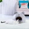 MATS MXL CAT BED温かいペットバスケット居心地の良い子猫ラウンジャークッションキャットハウステント洗える洞窟猫のベッド用