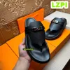 2024 Classic Designer Mens Sandals Empire Luxury Leather Casual Slide Sliders Dad Vintage Luxe Claquette Sandles Man Summer Slippers Beach Shoes Flip Flops