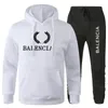 Outono inverno masculino feminino impresso moletom com capuz ternos moda rua jogging esportes terno de fitness sportwear