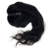 Silk Skin Base Brasilian Virgin Human Hair Topper för kvinnor med 4 klipp i hår Toupee Wavy Fine Hairpiece Real Scalp Top 240222