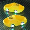 Slipper Childrens luminous slider car shaped fashionable and cute shoes for boys and girls bathroom childrens slider J240228