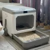 Boîtes fermées Intelligence bassins pour chats tiroir bac à sable désodorisation bassins pour chats intérieur Caixa De Areia Para Gato produits pour animaux de compagnie YY50CB