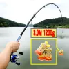 Canne GHOTDA Canna da pesca in fibra di carbonio 1.5M3.0M Canna da pesca portatile in roccia Canna da pesca telescopica Nuova canna da pesca leggera