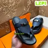 Designer Sandal Empire Sandales Pantoufles en cuir Tongs Boucle Chypre Diapositives Pantoufle en daim Noir Blanc Semelle en caoutchouc Chaussures Mocassins plats Taille 38-46