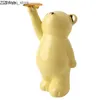 Altro Decorazioni per la casa Statua in ceramica Lettura Orso Cartone animato Orso Ornamenti Porcellana Artigianato simulato animale Figurine decorative per camera dei bambini Q240229