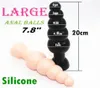 Anal Sex Toys For Adult Good Quality Silicone Large Butt Plugs 78 Inches Flexible Anal Beads With Strong Sucker Sex Products4706018