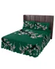 Jupe de lit fleur oiseau Chinoiserie, couvre-lit élastique avec taies d'oreiller, housse de matelas, ensemble de literie, drap