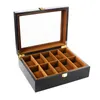 6 10 12 Drewniane pudełko zegarkowe Organizator Hoder Stojak na wyświetlacz STAPKA STANOWA