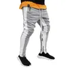 Pantalons pour hommes Mode Marée Casual Zipper Pantalons de sport Petits pieds Longue élasticité Hommes Crayon Empilé Pantalon de survêtement